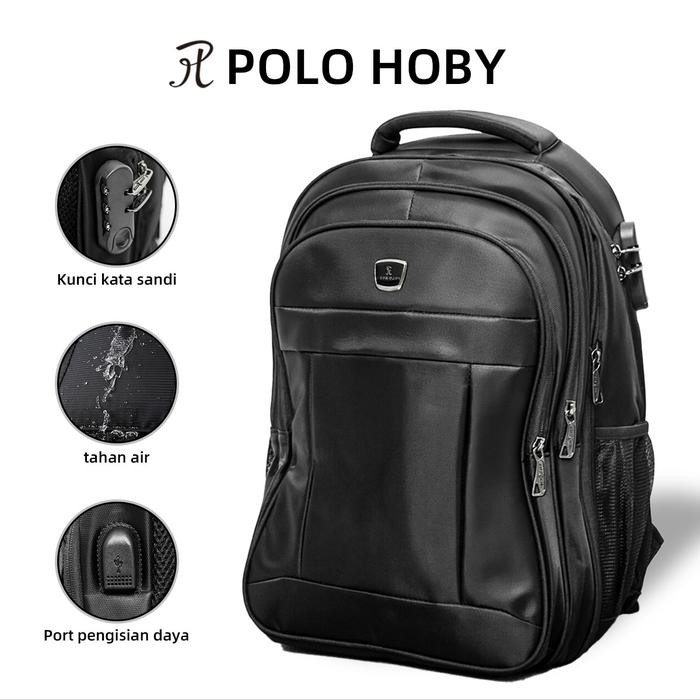 Polohoby Tas Ransel Pria Traveling Besar Outdoor Waterproof 82271 Tas Punggung Expandable Backpack