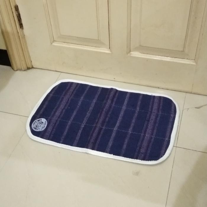 Keset bahan kain pel biru Gunung Sari menyerap air 40x60