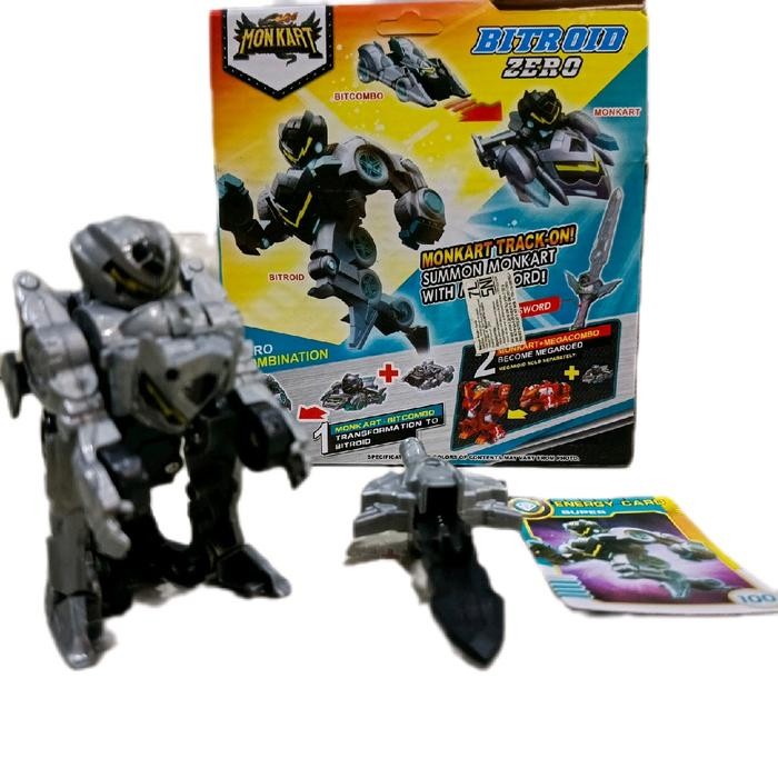 Miniiso Toys - Monkart Megaroid Draka Leo Zero Mainan Monkart Dakra Metroid Robot Mobil Dan Pedang