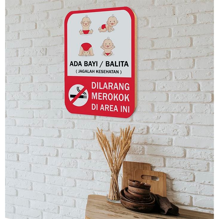 Zehandcraft - Hiasan Dinding Dilarang Merokok Poster