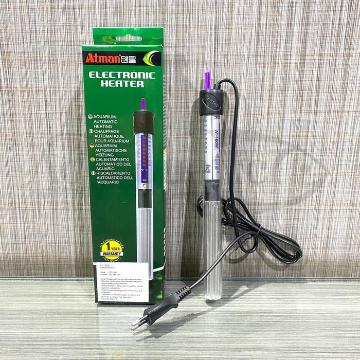 cdo4- Atman Heater 100W Alat Penghangat Air Aquarium Pemanas Suhu Akuarium