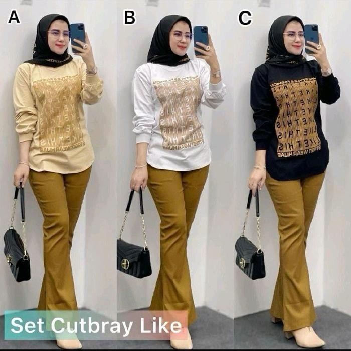 set celana cutbray combad mix chinos by jevani