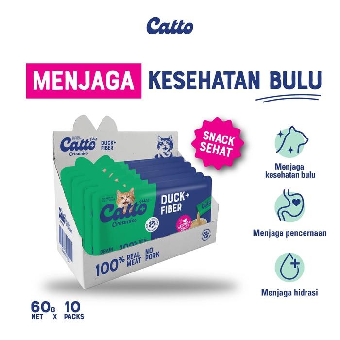 Royal Canin Petindo - Catto Snack Treats Makanan Kucing Plus Creamies - Box Catto Plus Creamies Duck
