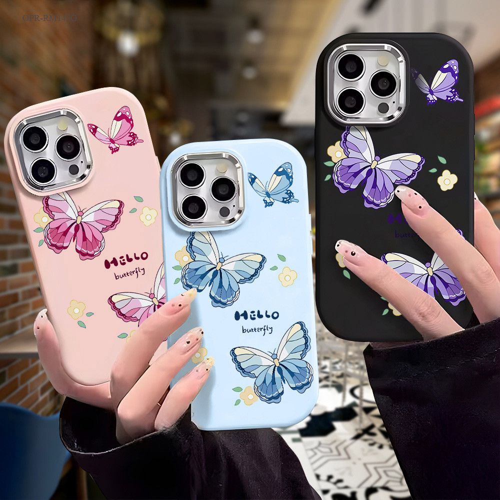 Casing Hp Untuk Realme C71 C73 14 14T 5G Softcase Butterfly 4480 PDD Sofcase Cassing