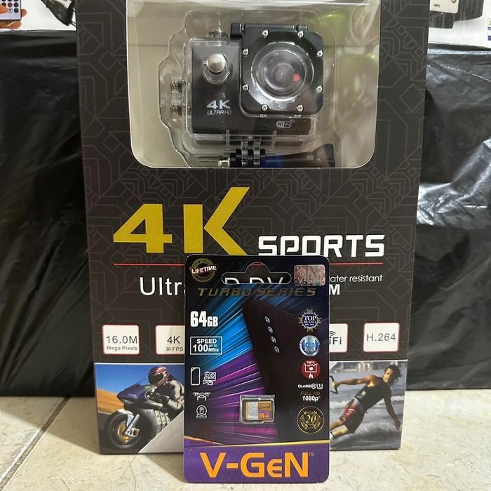 fozg- Bundle Kamera Kogan Wifi Dengan Memori Vgen 64Gb Class 10 100Mbps / Paketan Kamera