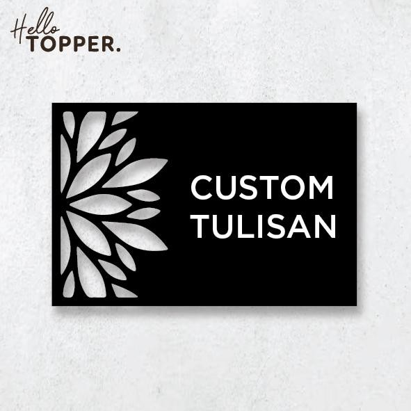 Custom Tulisan Sign Board Akrilik UV Print Tanda Nama Pintu Ruangan Acrylic Signage Papan