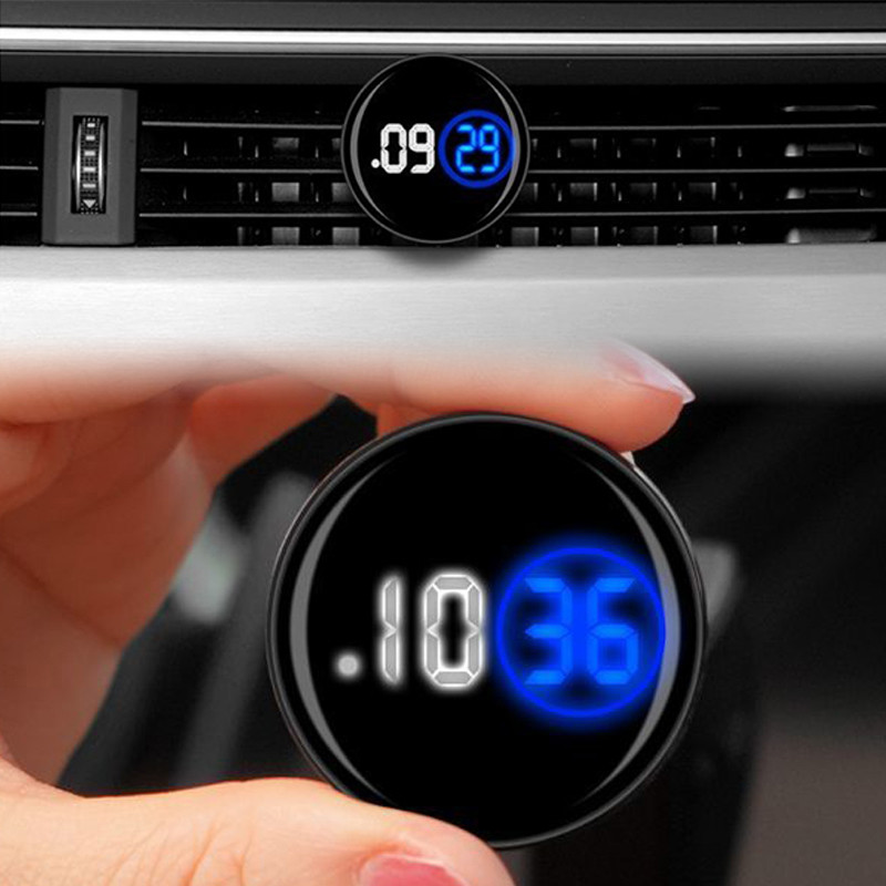 Car Clock Smart Digital Clock for Vehicle Watch Car Supplies Novelty Time Waterproof Car Clock Autom
