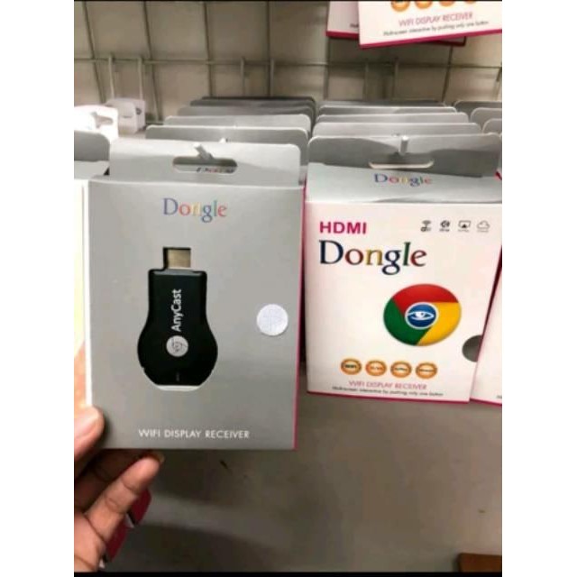 3j4e- Alat Penghubung Hp Ke Tv Tanpa Kabel Hdmi Dongle Anycast Ezcast