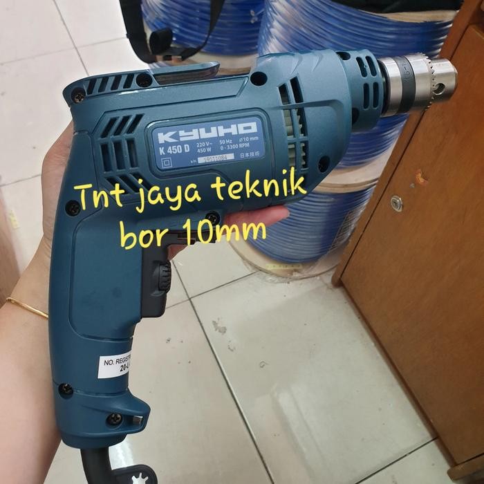 Mesin Bor Tangan Kyuho K 450 D Bor Tangan 10 Mm Kyuho 2 Arah