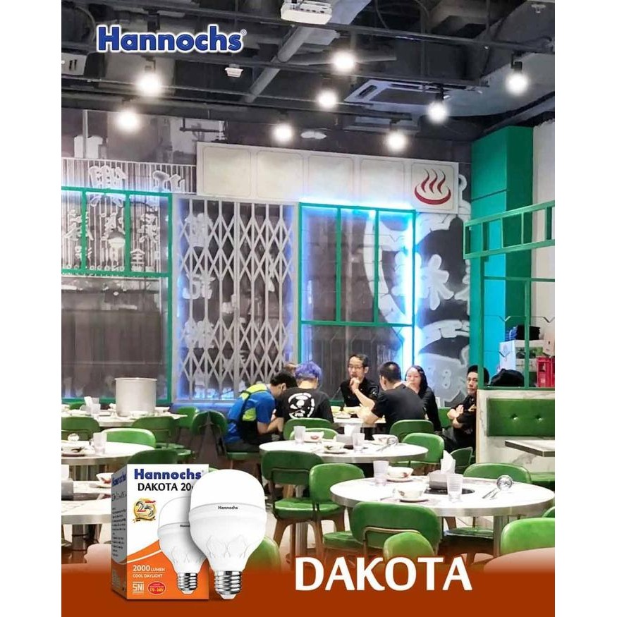 uq6l- Hannochs Dakota Lampu Bohlam Led Bulb Tabung Cahaya Putih 15W 15 Watt