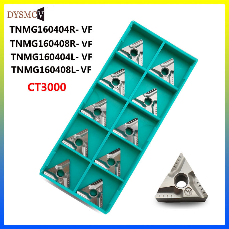 10PCS 100% original TaeguTec TNMG160404R TNMG160404L VF CT3000 turning tool metal ceramic grade CNC 