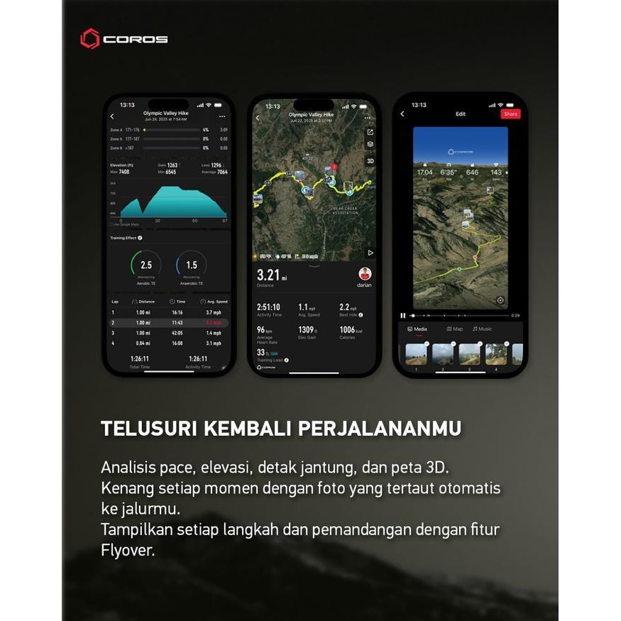 2prr- Coros Nomad Gps Adventure Watch With Voice Comand Sport Watch Jam Tangan Premium