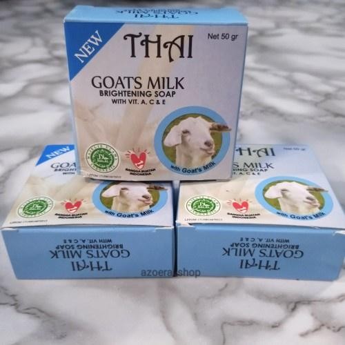 FreshProduct- Paket 3 Pcs Sabun Susu Kambing Thai Goat Milk Brightening Soap 50Gr