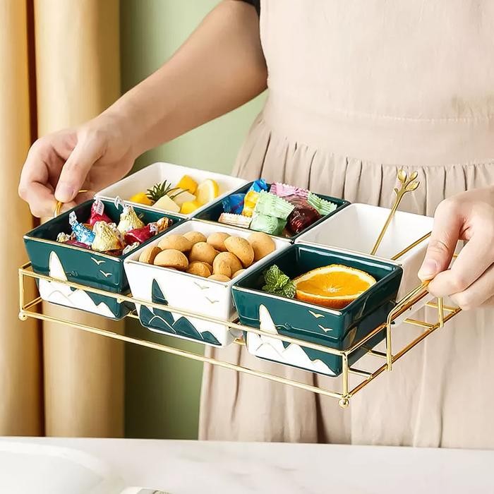 Nexxio Sun Snack Tray / Tempat camilan keramik / wadah snack dan fruit