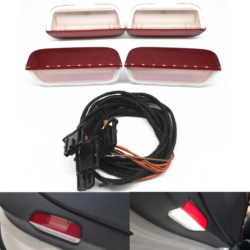 Car Led lamp LED Door Warning Light Wiring harness For vw Golf 6 MK6