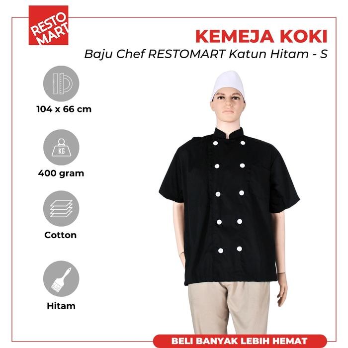 ORIGINAL Seragam Chef/Baju Chef/Kemeja Koki RESTOMART Katun(1394171) READY STOCK