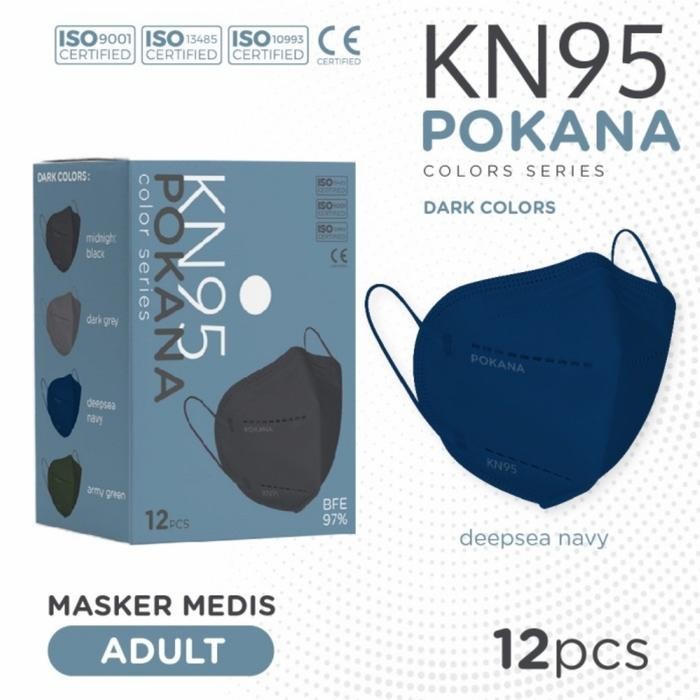 KJB MASKER POKANA KN95 6 PLY ADULT - DEEPSEA NAVY