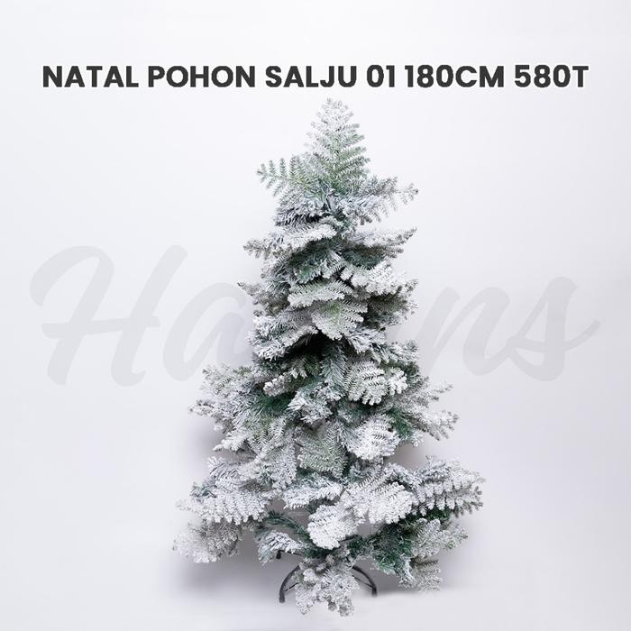 Pohon Natal Christmas Salju / Pohon Cemara Dekorasi Hiasan Natal / Natal Pohon Salju 01 180Cm 580T