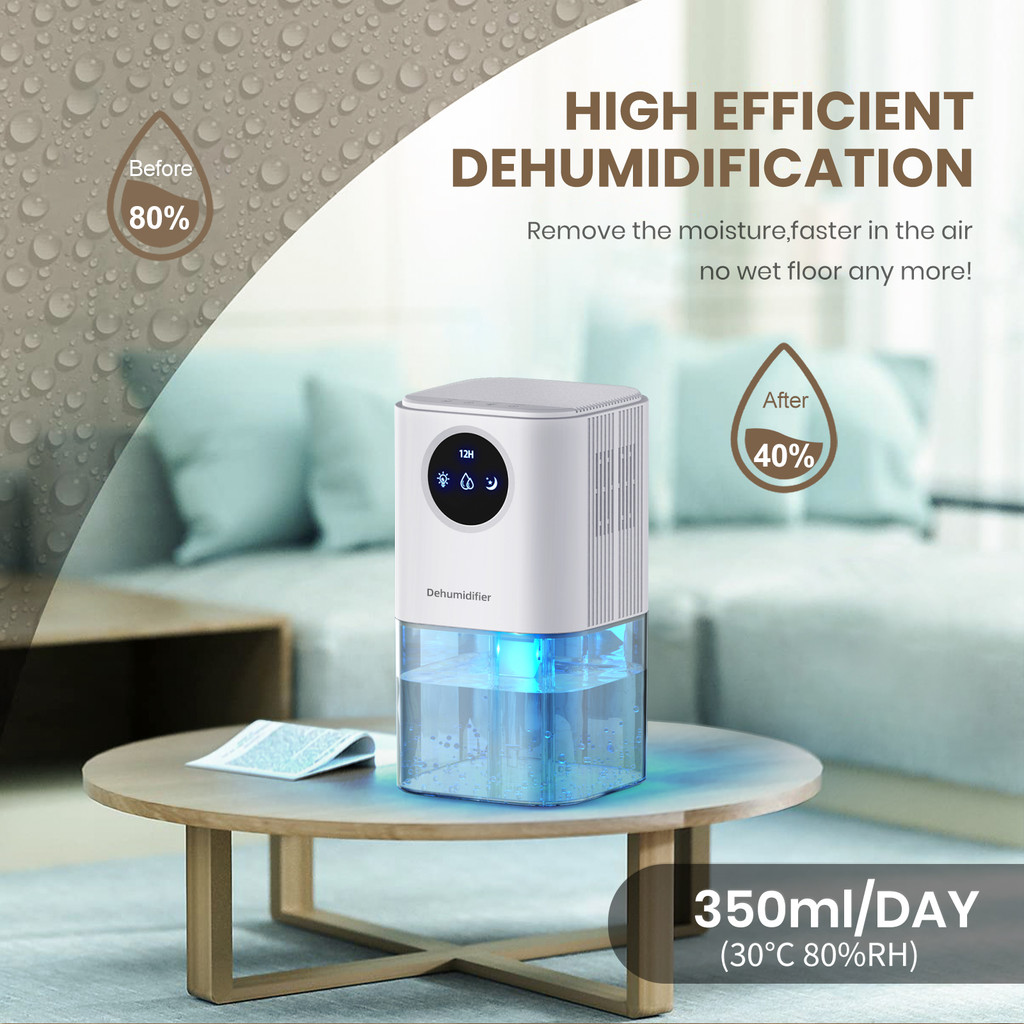 B221 Smart Home Dehumidifier 1.7L Large Capacity Dehumidifier Bathroom Basement Timing Dehumidifier