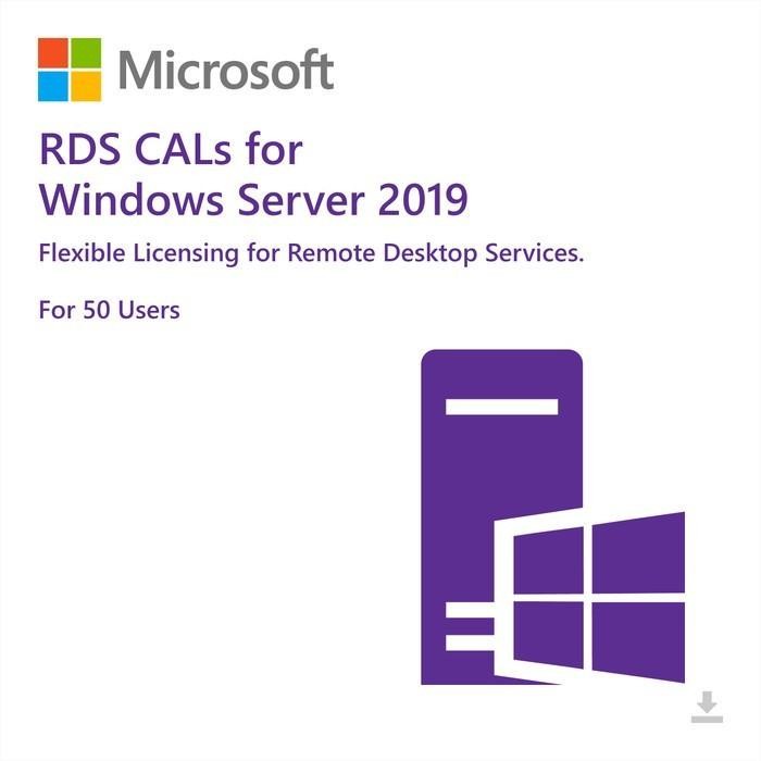 RDS Windows Server 2019 Remote Desktop Services 50 User Device Connections CAL