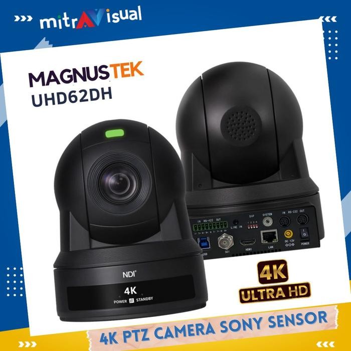 Sale Magnustek UHD62DH 4K PTZ Camera HD NDI 20x Zoom POE CMOS Sensor Terlaris