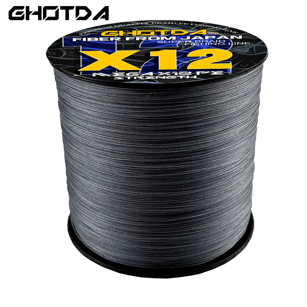 Ghotda 1000M-100M 12 Braided Fishing Line Multifilament Floating Pe 100% Wire Japanese Cast Sea