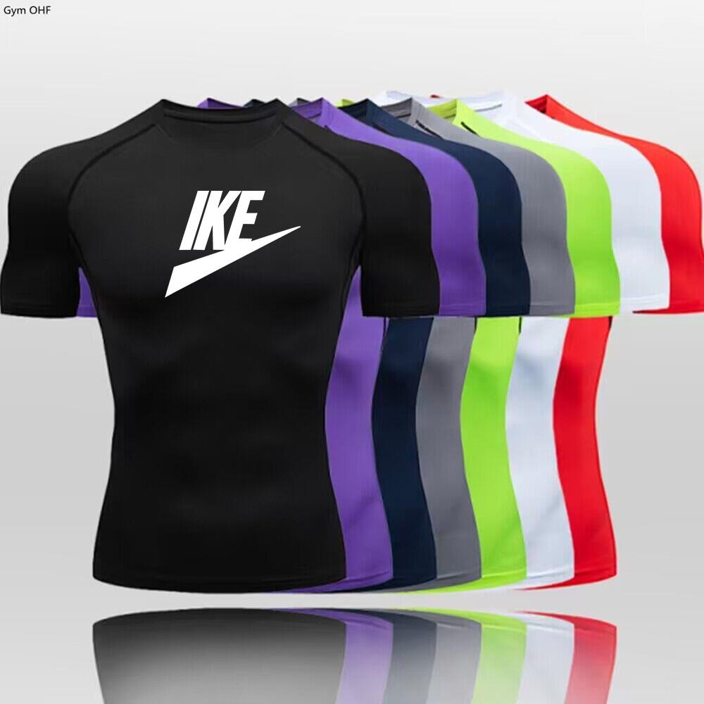 Athletic Men'S Compression T Shirt Men Sport Shirt Quick Dry Bodybuilding Running Shirts Gym Tight