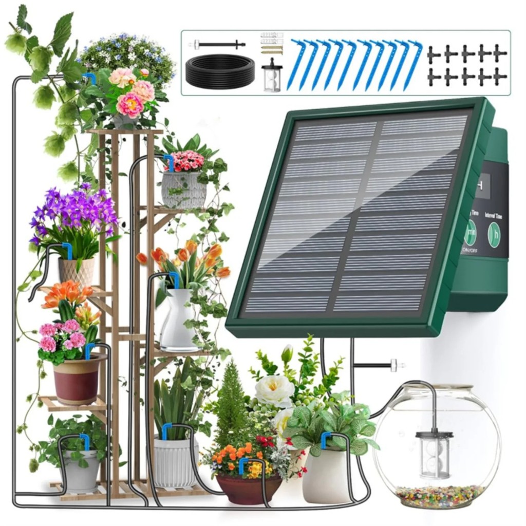 TERBARU Solar Irrigation System for Garden Balcony Automatic Drip Irrigation System DIY Garden Water