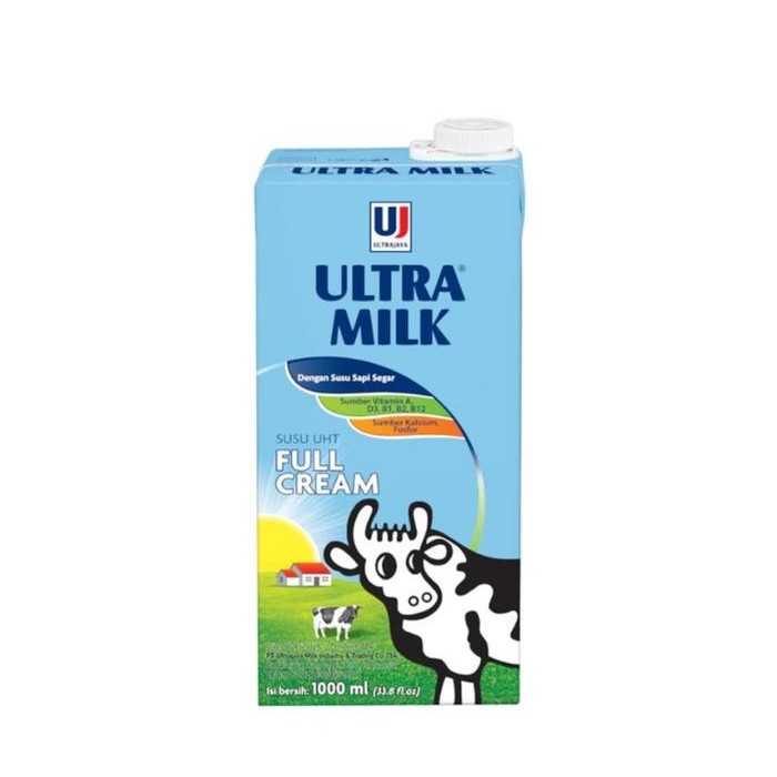 Eat77- Susu Ultra Milk Full Cream 1 Liter Susu Uht Ultra Putih 1000 Ml