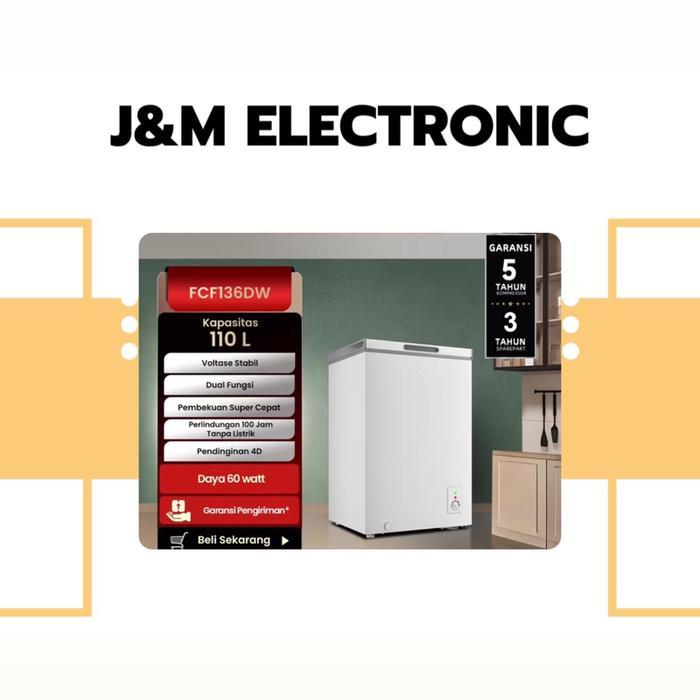 Freezer Changhong FCF 136 DW chest freezer kapasitas 110 Liter garansi resmi chest freezer changhong