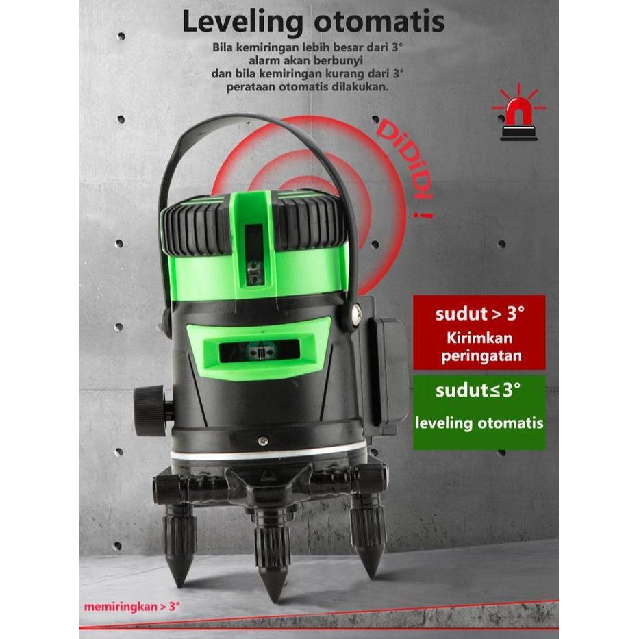 Laser Level Professional Self Leveling Projector Green Laser 5 Line