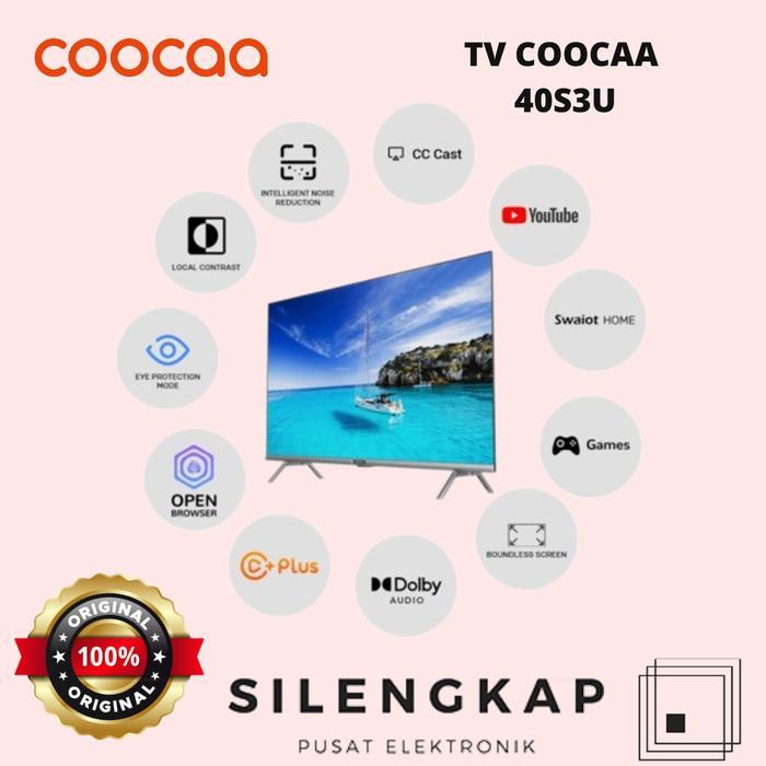 Bisa Grab Tv Led 40 Inch Coocaa 40S3U Digital Smart Tv