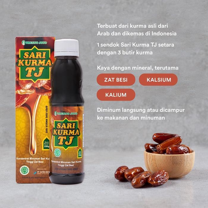 Tj Sari Kurma 250Gr - Kurma Arab Asli Untuk Stamina & Daya Tahan Tubuh - Madu Tj Kurma - Bebiber