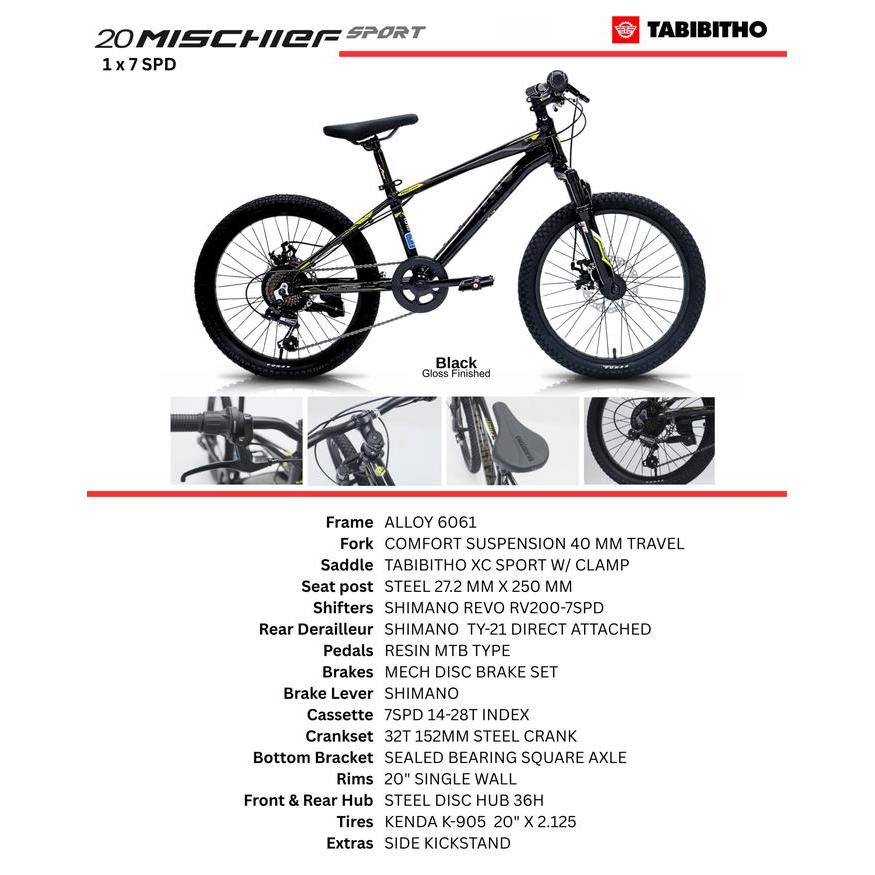 SEPEDA GUNUNG 20 MTB TABIBITHO MISCHIEF SPORT - FRAME ALLOY