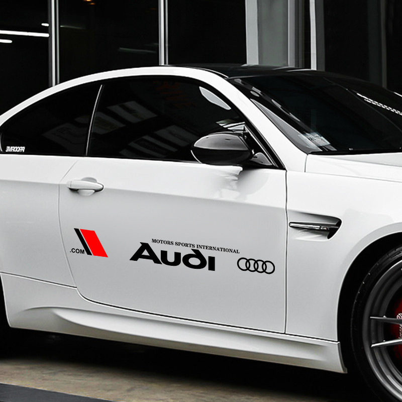 Audi Car Styling Door Side Sticker Waterproof PVC Body Window Decals Accessories For Audi A4 B6 B8