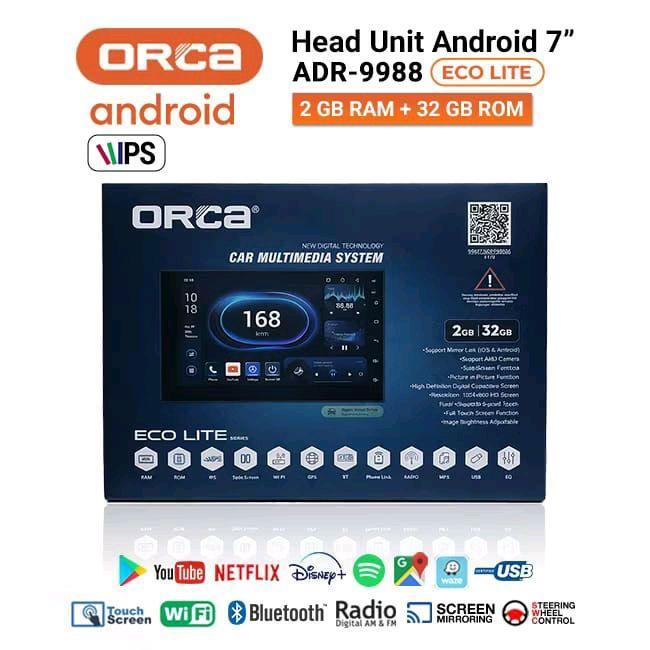 Head Unit Android 7 Inch Orca Adr-9988 Eco Lite Series Ram 2Gb 32Gb 7Inch Mobil Adr9988 Adr 9988