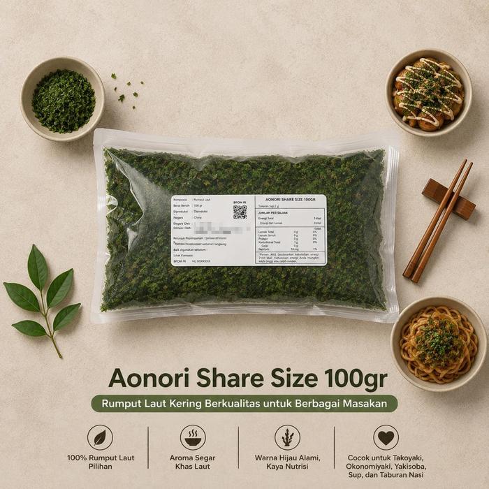 [PBB] Yamagataya Aonori Share Size 100gr | Aonori Jepang | Rumput Laut Bubuk | Bumbu Takoyaki Okonom
