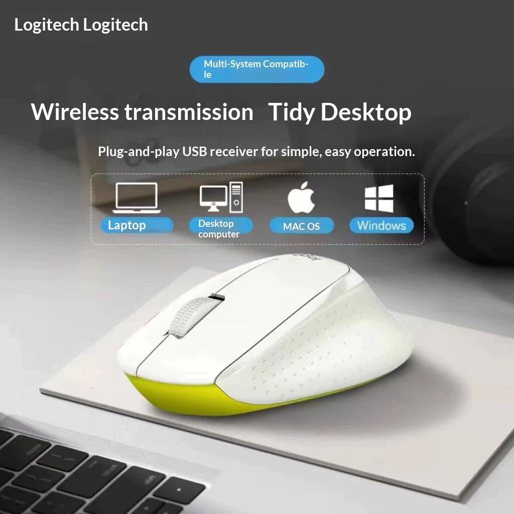 Logitech M330 Silent Cordless Mouse USB Receiver 2.4GHz Nano Long Range for PC Mac Chromebook
