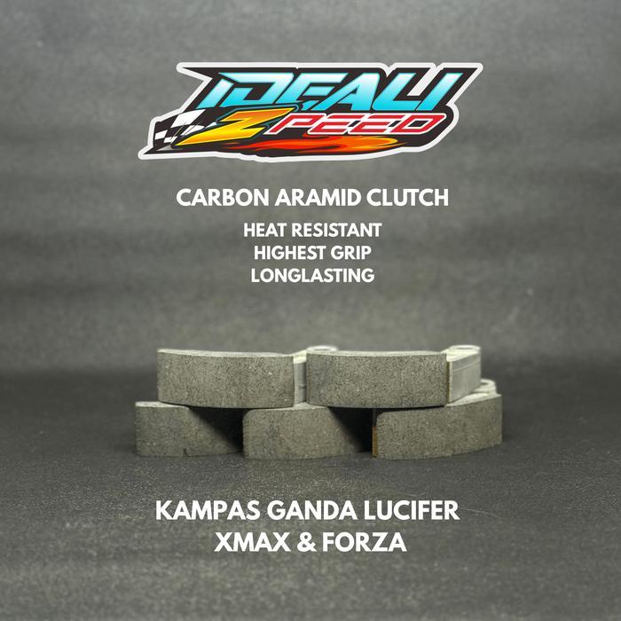 Kampas Ganda Lucifer Carbon Aramid (Pantekan Custom) All Matic By Idealizpeed Terbaruu