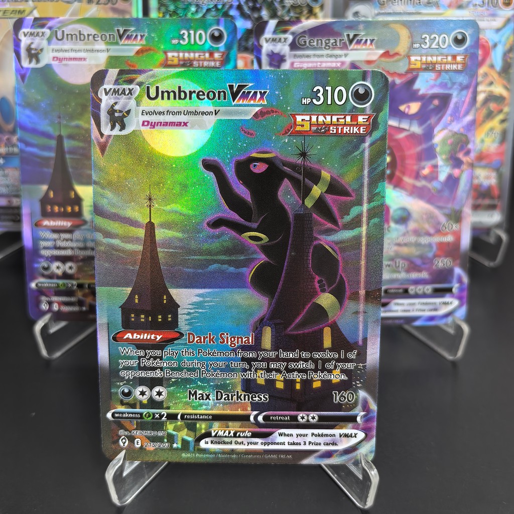 PTCG Pokemon Collection Cards Pikachu Umbreon Gengar Latias GX EX V MAX RARE Self Made Single Cards