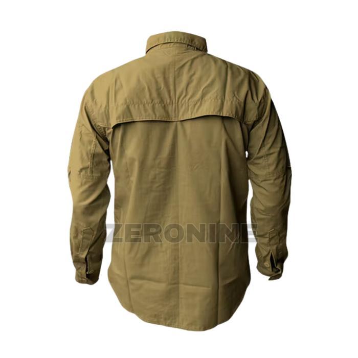 Ready Kemeja Tactical Lengan Panjang Pria Wanita - Baju Seragam Kerja Lapangan Outdoor Warna Coklat