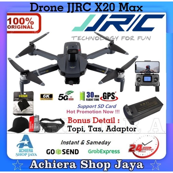 RC DRONE JJRC X20 MAX 6K CAMERA 3-AXIS GIMBAL GPS SENSOR TABRAK X20