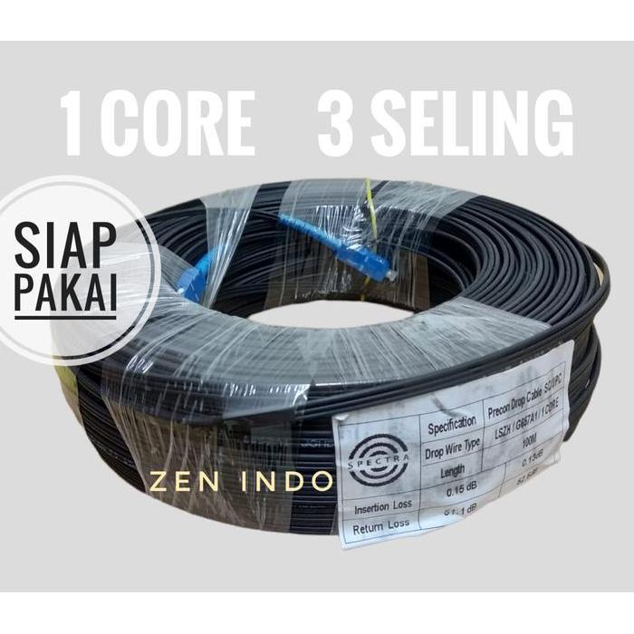 KABEL FO FIBER OPTIK KABEL PRECON 1 CORE 3 SELING 150 METER 150M