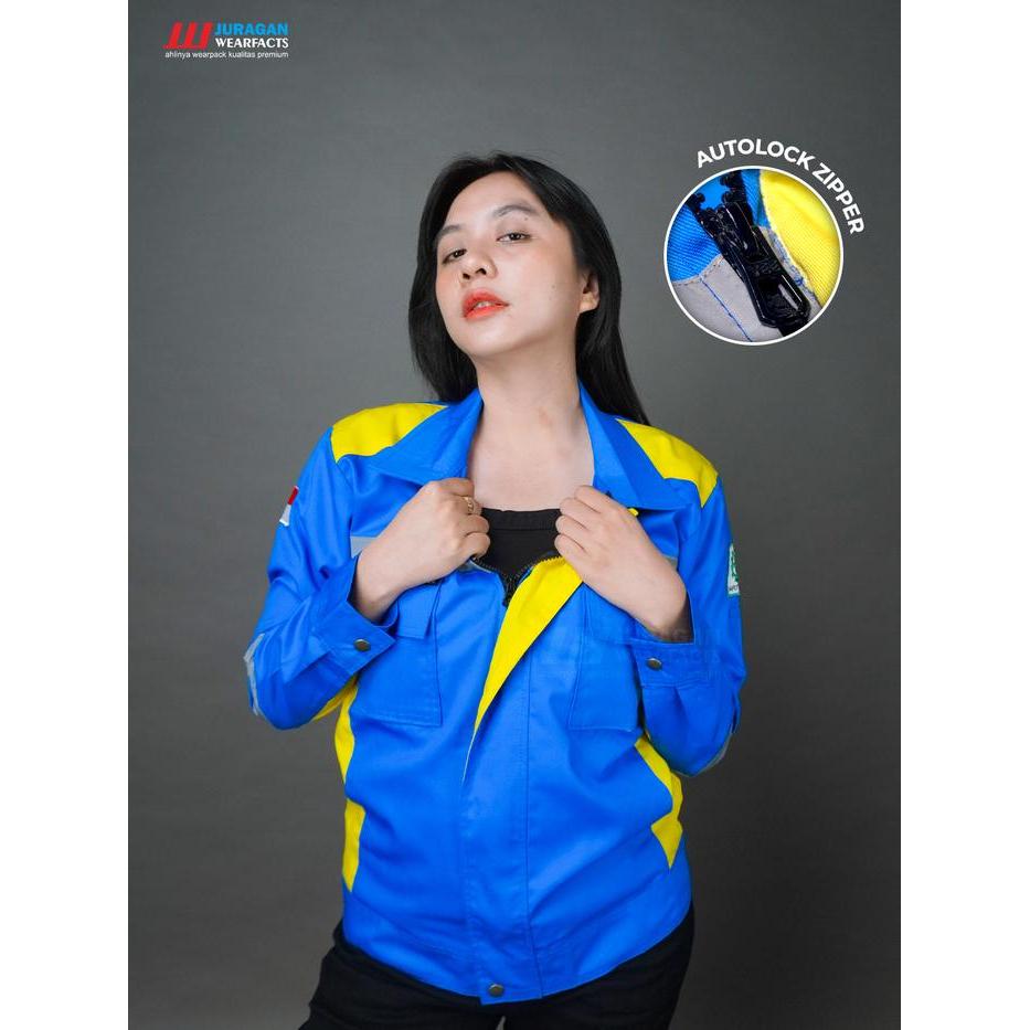 DISKON Wearpack Atasan Warna Biru Benhur Kombinasi Kuning