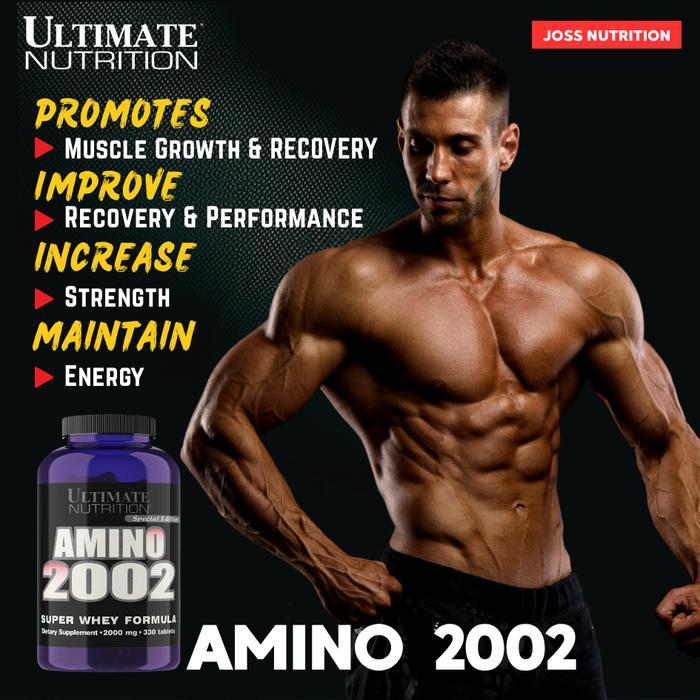 Ultimate Nutrition Amino 2002 330 Tabs From Whey Hydrolysate Import Usa - Suplemen Fitnes / Suplemen