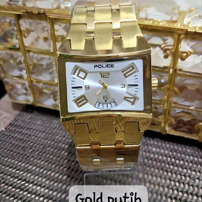 Police Jam Tangan Wanita Premium Polis Tanggal Aktif Diameter 47mm Mesin Quartz Dengan Box dan