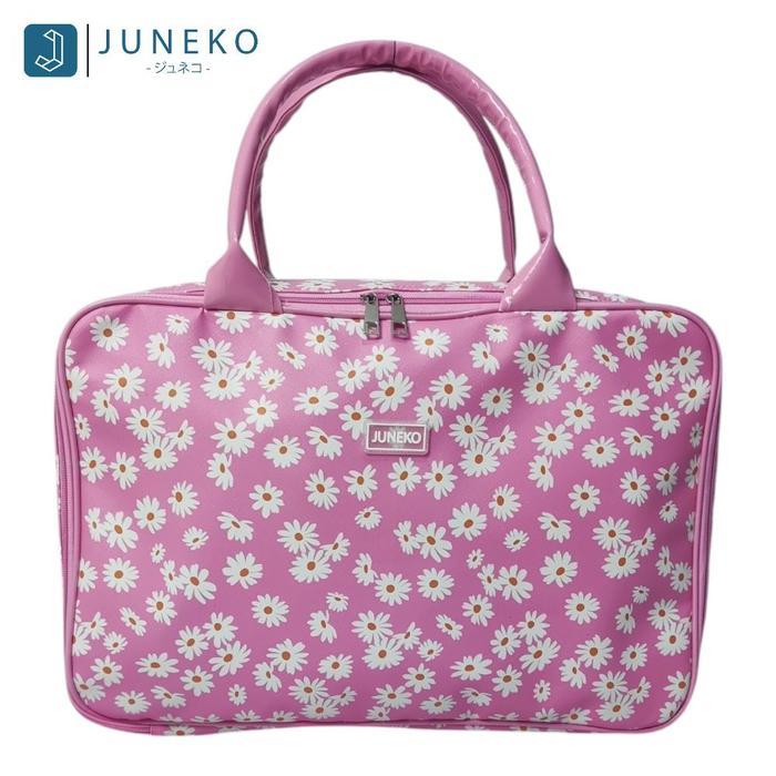 Diskon [Ukuran Sedang] Juneko Koper Motif Medium - Tas Koper Motif Tas Pakaian Travel Wanita Mudik