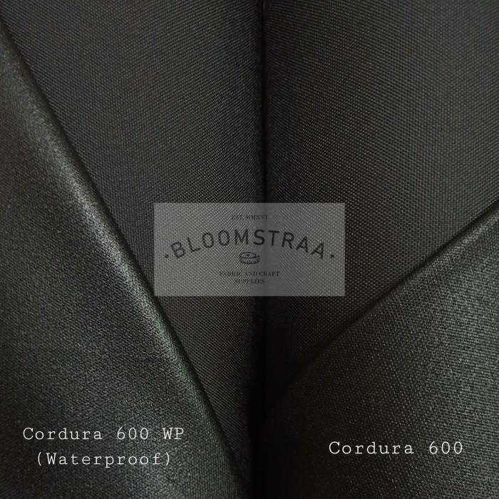 Roll Bahan Cordura 600D Hitam Cordura 600 x 600 Polyester 600 D Warna