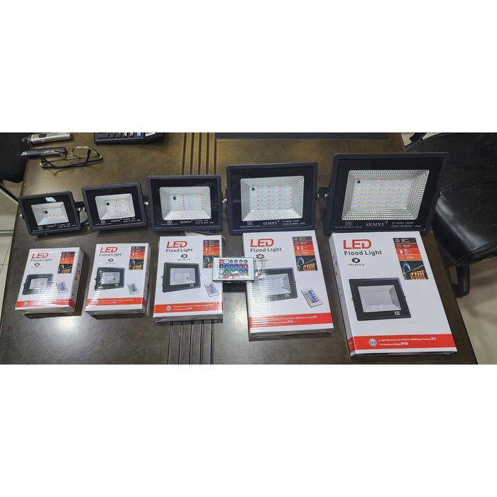 LAMPU SOROT RGB LED RNA RNI SEMNY 20W 30W 50W 200W IP66 / LAMPU TEMBAK RGB RNA RNI SEMNY