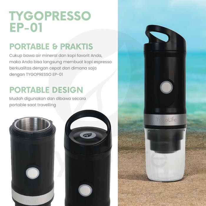 

TYGOPRESSO EP-01 PORTABLE ELECTRIC ESPRESSO COFFEE MAKER AUTOMATIC ALAT PEMBUAT KOPI OTOMATIS MINI